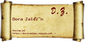 Dora Zalán névjegykártya