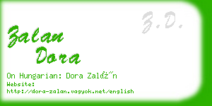 zalan dora business card